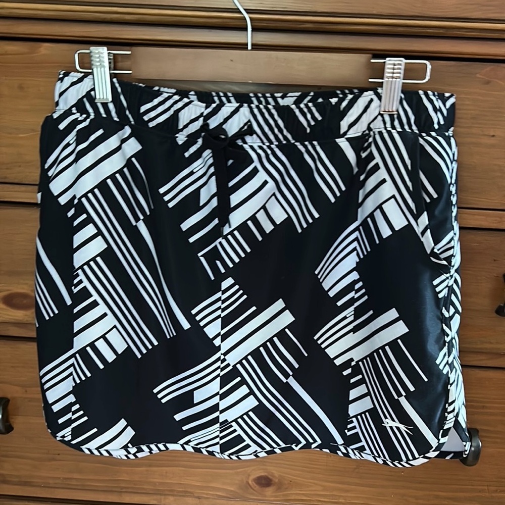 Slazenger Black and White Bubble Mini Skirt